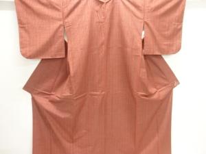 縞模様織り出し手織り紬着物